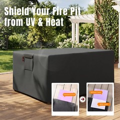 48″ Fire Pit Cover Rectangular Waterproof Heavy Duty Outdoor 48×28×24Inch 420D