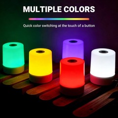 RGB Touch Dimmable Night Light Smart Adjustable Brightness Bedside Table Lamp