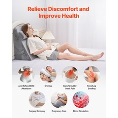 Orthopedic Bed Wedge Pillow 3 Pcs Adjustable for Back Leg Neck GERD Sleep