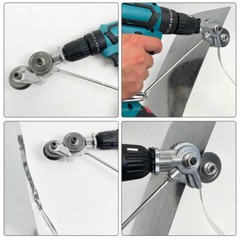 Electric Drill Plate Cutter Sheet Metal Nibbler Precise Cutting Sheet Cutter US