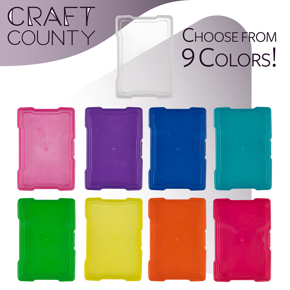 4.5in x 6.5in Plastic Rectangular Craft Box | Pencil Box Storage Photo Organizer