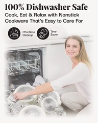 Gotham Steel Cream 10″ Nonstick Heavy Duty Ceramic Fry Pan with Stay Cool Handle