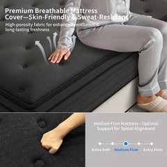 6″8″12″14″ Gel Memory Foam Hybrid Spring Mattress Twin Full Queen King In A Box