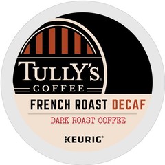 Tully’s Coffee French Roast Decaf, Keurig K-Cup Pod, Dark Roast, 96 Count