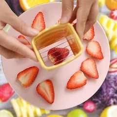 3-PCS Cup Slicer Strawberry Slicer- Cup Fruit Slicer, Egg Slicer, Banana Slicer