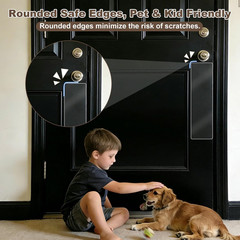 4 PCS 4″X14″ Thickened Acrylic Door Protector from Dog Scratching, Self-Adhesive