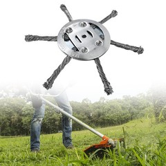 Universal Trimmer Head Grass Tools Steel Wire Wheel Garden Weed Brush Lawn Mower