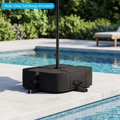 18.5″ Umbrella Base Weight, 90 LBS Sand-fillable Bags with Weatherproof Fabric