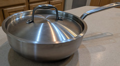 Made In Stainless Steel Saucier Pan with Lid 3 Qt Multi-Clad Cookware