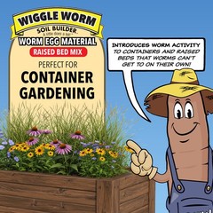 WIGGLE WORM Soil Builder Worm Egg Material Raised Bed Mix, 40 Pound Bag