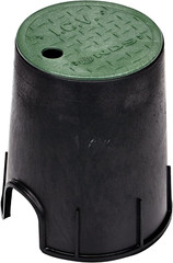 6 In Round Valve Box Overlapping ICV Cover Irrigation Control Sprinkler Black