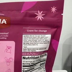 PRANA ORGANIC Overnight OAT & CHIA berry Fairy 16 portions 28 OZ Bag OATS