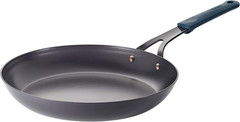 Carbon Steel 12-Inch Large Frying Pan with Silicone Grip, Naturally Non Stick Sk