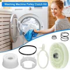 W10721967 Washer Pulley Clutch Kit & W10006384 Washing Drive Belt for Whirlpool