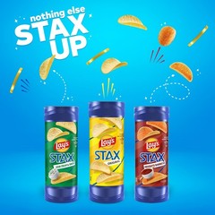 Snack Anytime with Lay’s Stax Crisps – 5.75 Oz Re-sealable Canister