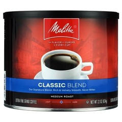 Melitta Classic Roast Caffeinated Canned Coffee, 22oz Can NEW