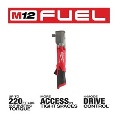 Milwaukee Tool 2565P-20 M12 Fuel 1/2 In. Right Angle Impact Wrench With Pin