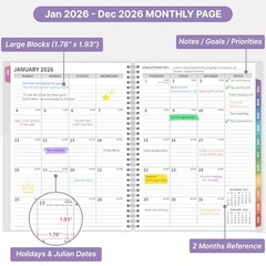 2026 Appointment Book, 30 Minutes-Hourly, Weekly ＆ Monthly Calendar Planner