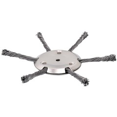 6 8 10 inch Steel Wire Wheel Brush Cutter Weed Eater Trimmer Head w/ Adapter Kit