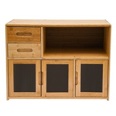 Home Wood Storage Cabinet Kitchen Storage Cabinet Floor Mount Pantry Cabinet
