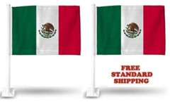 2X MEXICO MEXICAN World Cup Soccer Car Flag FLAGS FOR CAR WINDOW 18″ X 12″ INCH