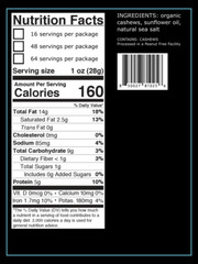 Organic & Fairtrade Roasted and salted cashews- Bulk 4 LB resealable doy pack
