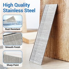 meite 18 Gauge Stainless Brad Nails, 3/4″-2″ 18 GA Brad Nails (2000 Counts)