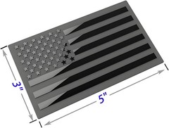 Metal American Flag Emblem Decal，Black American Flag Decal,for Car, Truck or …