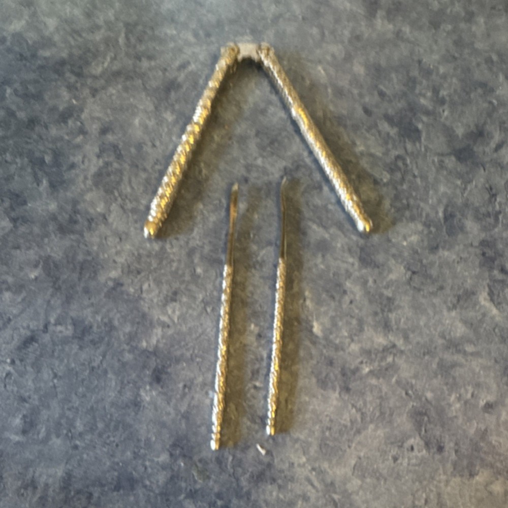 Vintage Retro Metal Silver Nutcracker & Picks Set, 3-Pack, Less Than 10 in