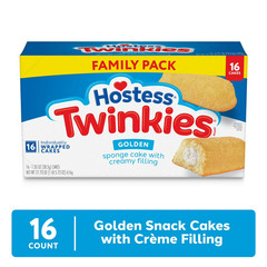 Hostess Twinkies Snack Cakes, Golden Sponge Cake with Crème Filling, 21.73 oz Bo