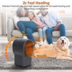 Mini Desktop Fan Heater Personal Small For Home Offices Electric Heater Portable