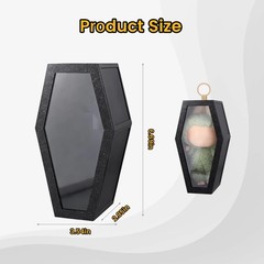 Protective Case, Coffin Shaped Display Case for 17cm Doll with a Clear Acryli…