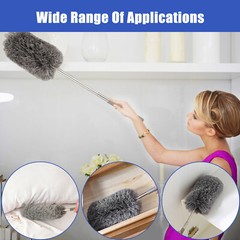 Microfiber Duster Soft Feather Dusting Brush Household Extendable Cleaning Tool