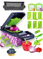 16 in 1 Vegetable Fruit Chopper Cutter Food Onion Veggie Dicer Slicer Kitchen US