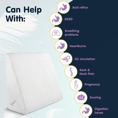 Wedge Pillow for Sleep Apnea, 12 Inch Adjustable Height Bed Wedge Pillow for …