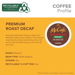 McCafe Premium Roast Decaf Coffee Keurig K-Cup Pods Decaf 96 ct Packs of 24
