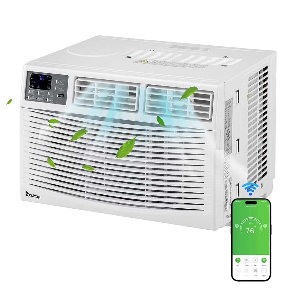 14000 BTU 115V Window Air Conditioner w/Remote Control & LED Digital Panel, Wifi