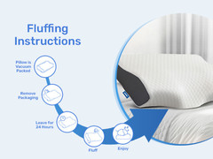 | DERILA® | Memory Foam Contour Pillow | Ergonomic Design for Neck Pain, Snoring