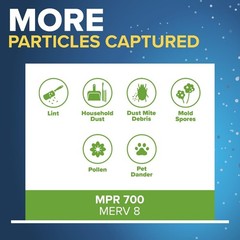 Filtrete 20x25x5 AC Furnace Air Filter, MPR 700, MERV 8, Fits Trion Air Bear