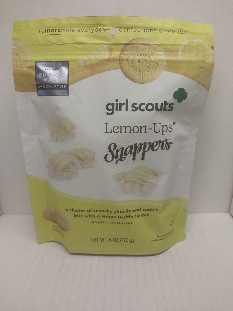 Edward Marc Girl Scouts Lemon-Ups Snappers 6oz Exp 02/26/2027 Clusters Cookies
