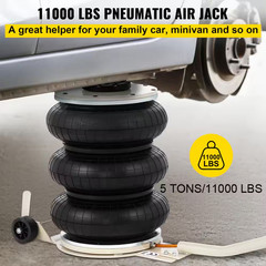 Pneumatic Jack, 5 Ton/11023 Lbs. Triple Bag Air Jack, Lifting Height 6.3-15.75 I