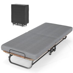 Portable 31″ 38″ Rollaway Bed Folding Bed with Foam Mattress for Adults & Guest