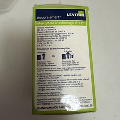 Leviton Decora SMART SWITCH with Wi-Fi Technology No. DW15S New in Box