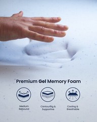 LOUNJ 2″ 3″ Gel Memory Foam Mattress Topper, Twin Twin XL Full | Made in USA