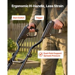 Uimoso Corded Electric Garden Tiller, 18-Inch, 13.5-Amp Lawn Cultivator