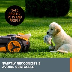 Worx Landroid Vision AI 1/2 Acre 20V Boundaryless Robotic Lawn Mower-(WR220-AN)