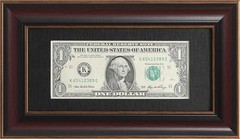Paper Money Holder Dollar Bill Display Currency Frame, Easel Stand & Wall Hanger