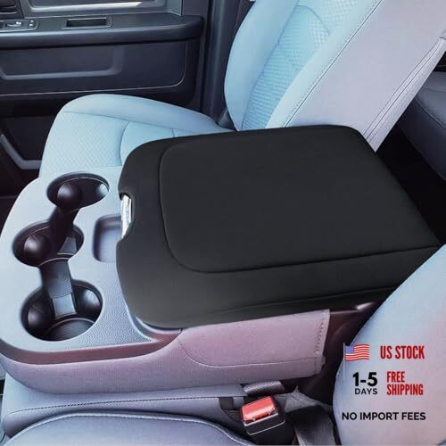 Center Console Cover For 2013-2024 Ram Jump Seat Console Black Neoprene