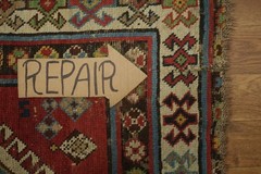Pre-1900 3×8 Antique Oriental Runner Wool Runner Rug in Multicolor