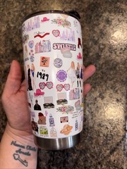 Taylor Swift- Swiftie Tumbler Cup with Lid Stainless Steal Inside 16oz New